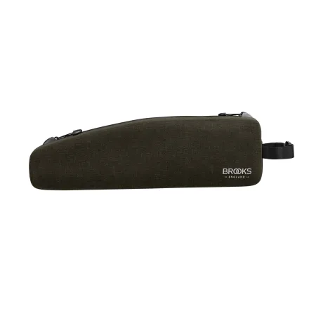 Sacoche vélo pour cadre longue 1,5L verte - Rangement accessible en roulant - BROOKS