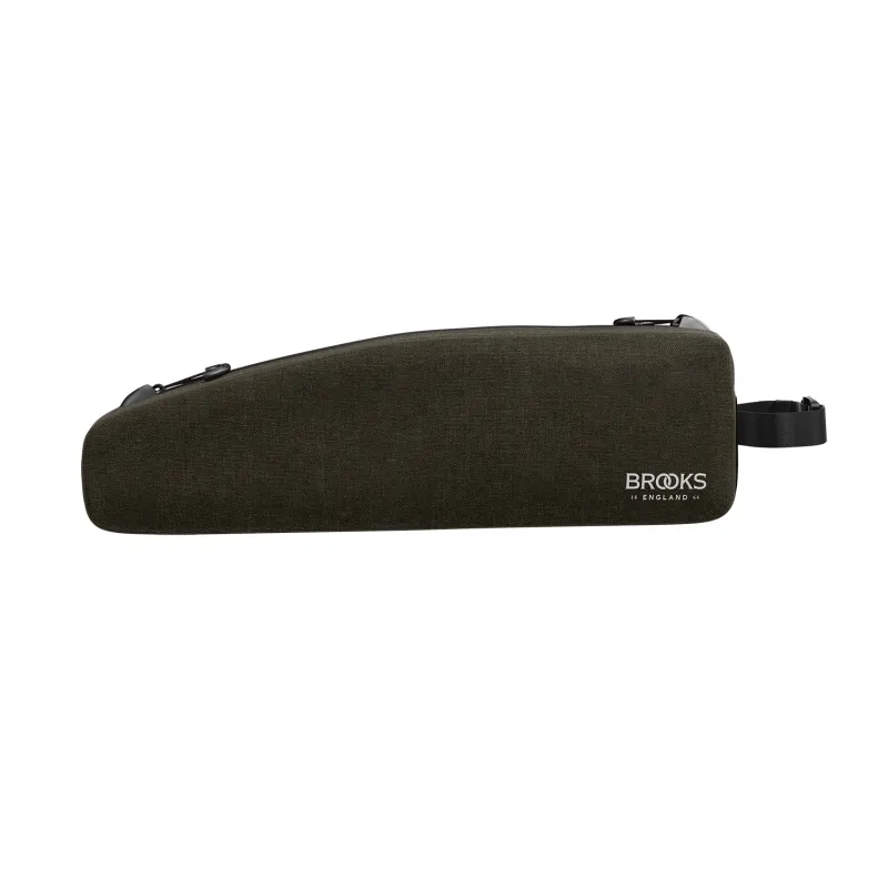 Sacoche vélo pour cadre longue 1,5L verte - Rangement accessible en roulant - BROOKS