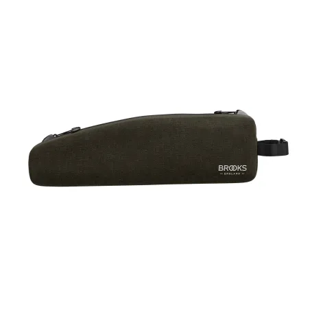 Sacoche vélo pour cadre longue 1,5L verte - Rangement accessible en roulant - BROOKS