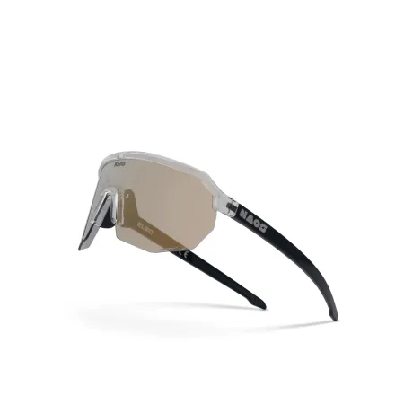 Lunettes de vélo Helbo photochromiques translucides noires - Adaptation automatique luminosité - NAOS