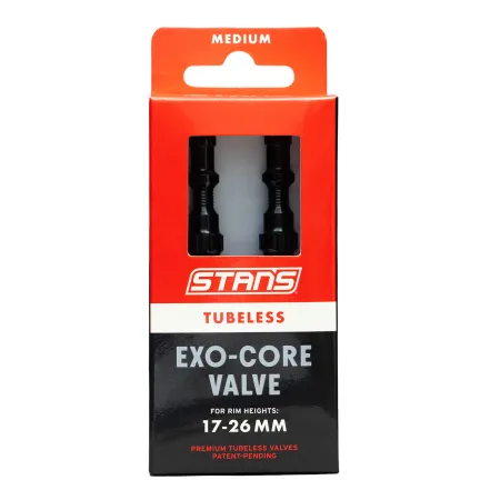 Valves tubeless Exo-Core taille moyenne - Obus renforcé anti-obstruction - STANS