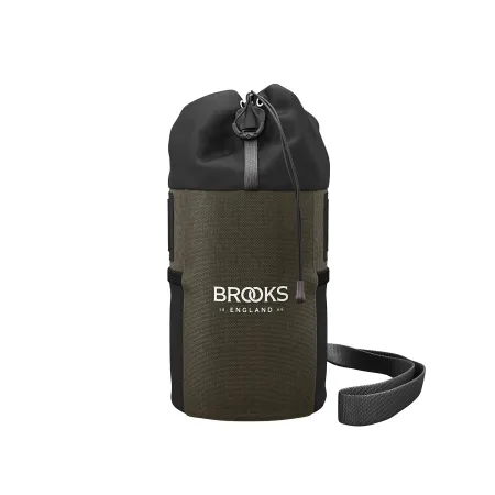 Pochette de guidon vélo 1,2L verte - Accès facile en roulant - BROOKS
