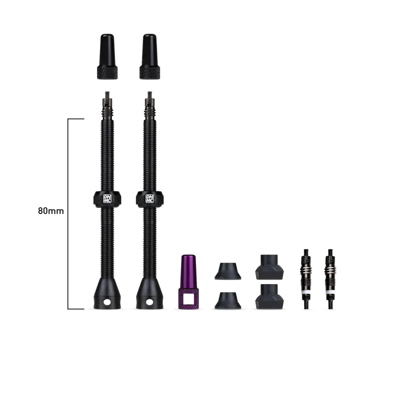 Valves tubeless vélo 80mm - Compatible montage sans chambre à air - DYNAMIC