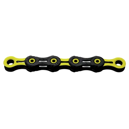 Chaine velo 11 vitesses ciree noir/jaune - Revetement DLC durable - KMC