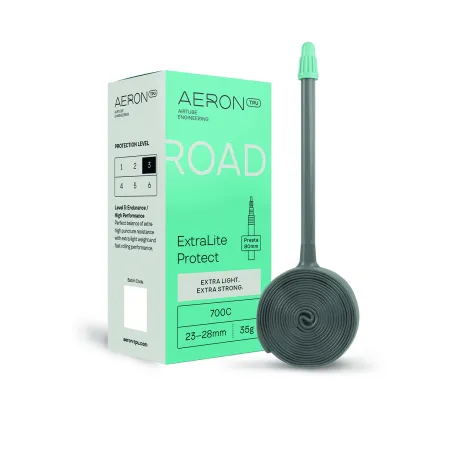 Chambre à air TPU route 700C légère et protégée - Résistance crevaison valve 80mm - AERON TPU