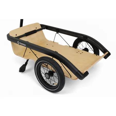 Remorque vélo enfant Venture bois - Transport sûr et confortable - HAMAX