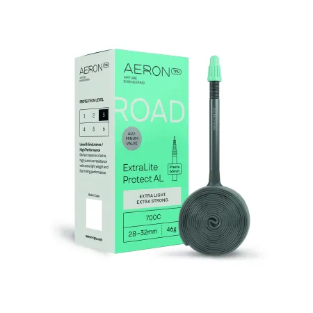 Chambre à air TPU route 700C légère et protégée - Résistance crevaison valve 65mm - AERON TPU