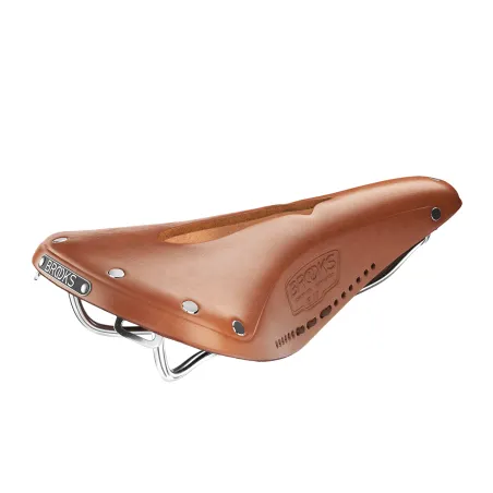 Selle vélo cuir sculptée miel - Confort iconique cycliste route - BROOKS
