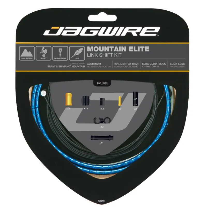 Kit de câbles de dérailleur VTT haut de gamme - Gaine articulée précision - JAGWIRE