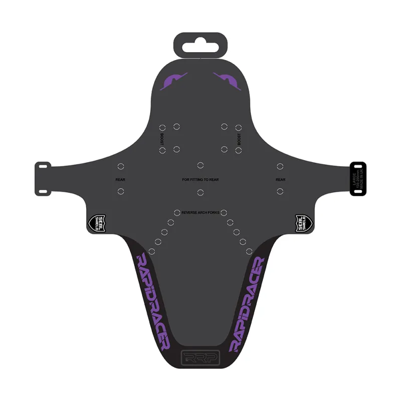 Protection de cadre vélo enduro violet grand format - Anti-eclats renforce VTT descente - RRP
