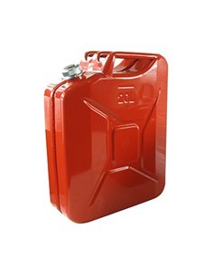 Jerrican métallique 20 litres. Peinture extérieure à la poudre de couleur rouge. Traitement intérieu - Equipe Ton camping-car