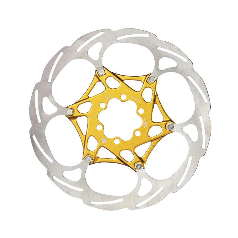 Disque de frein vélo 2 pièces 180mm - Fixation 6 trous dorée - FORMULA