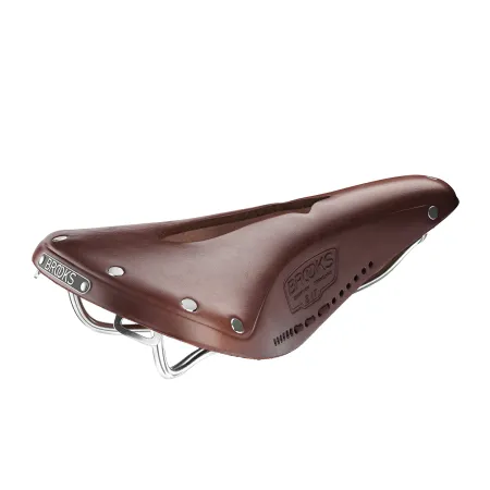 Selle vélo cuir sculptée marron - Confort iconique cycliste route - BROOKS