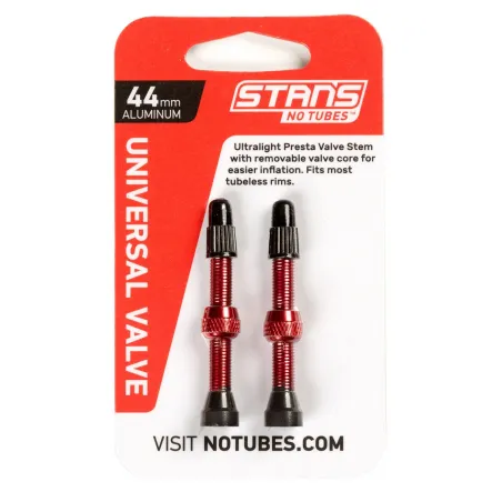 Valve tubeless aluminium 44mm - Etancheite renforcee pour roue tubeless - STANS