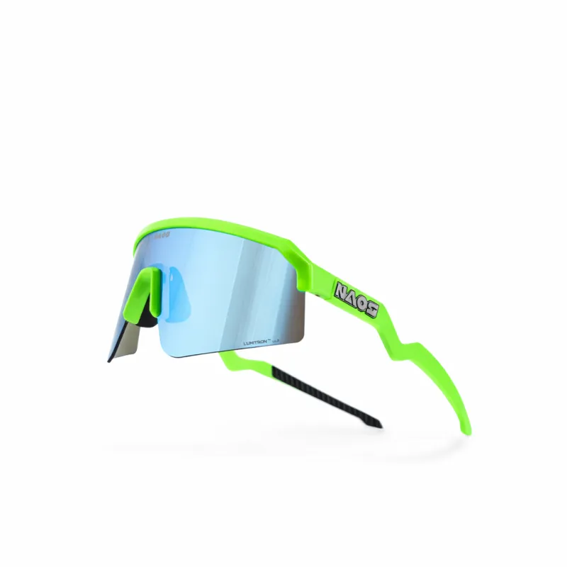 Lunettes de vélo Ziris vert citron - Protection solaire confort cycliste - NAOS