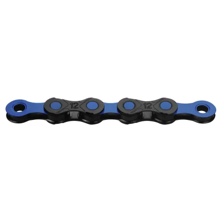 Chaine velo 12 vitesses ciree noir/bleu - Revetement DLC durable - KMC