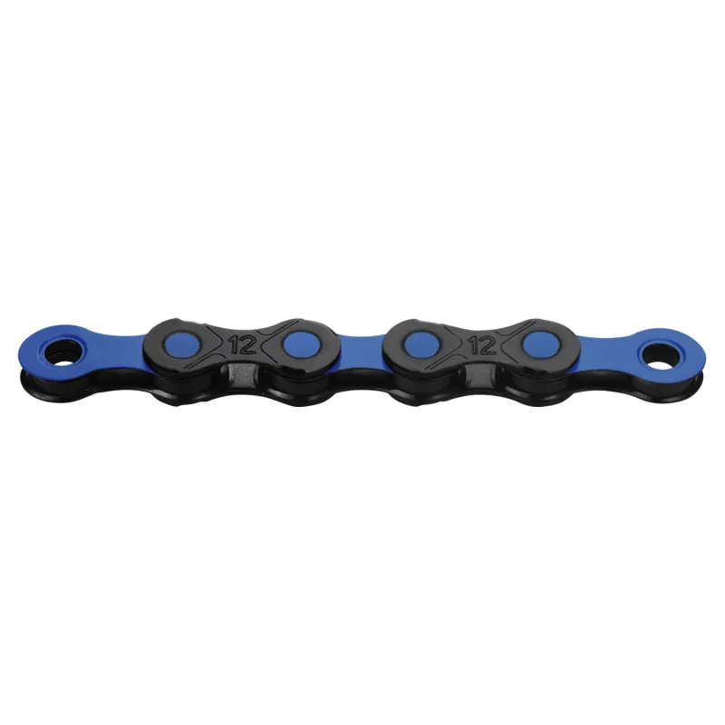 Chaine velo 12 vitesses ciree noir/bleu - Revetement DLC durable - KMC