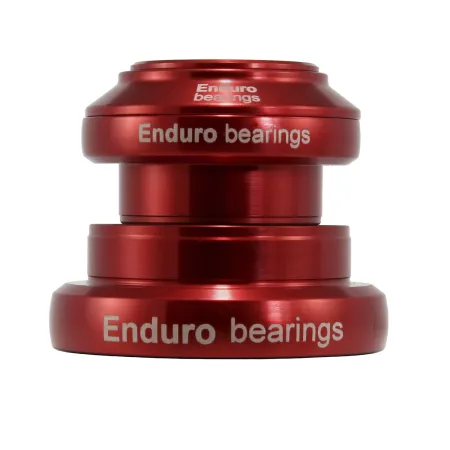 Jeu de direction vélo cuvette externe inox rouge - Rotation fluide et durable - ENDURO BEARINGS