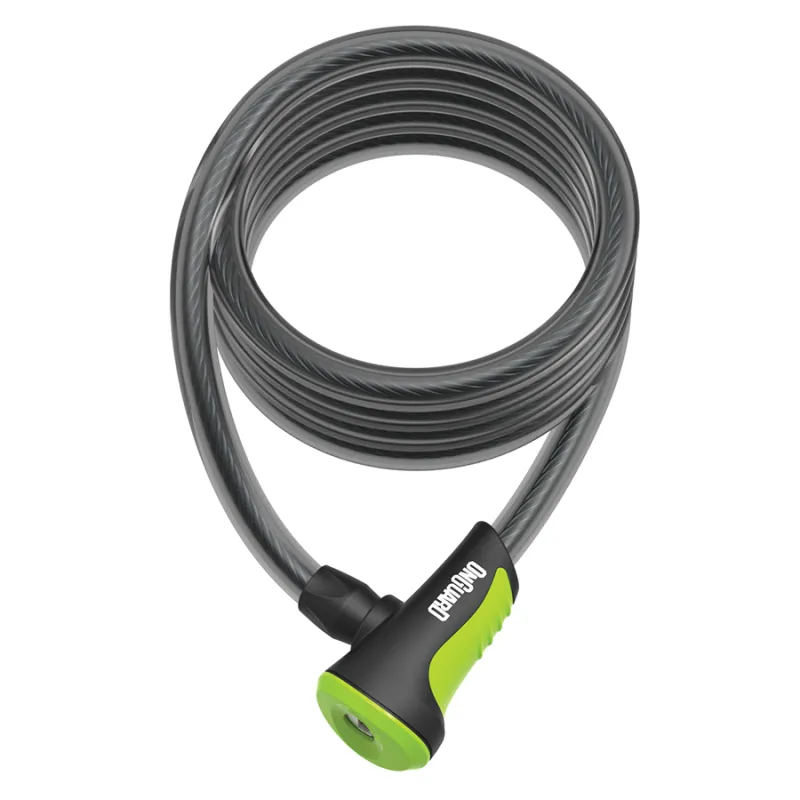 Antivol spirale vélo vert 180cm - Leger et facile a transporter - ONGUARD