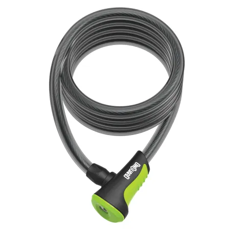 Antivol spirale vélo vert 180cm - Leger et facile a transporter - ONGUARD