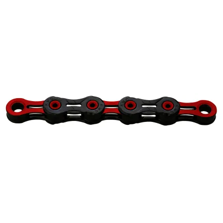 Chaine velo 10 vitesses noir/rouge - Revetement DLC resistant - KMC