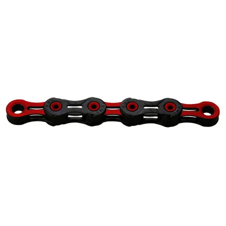 Chaine velo 10 vitesses noir/rouge - Revetement DLC resistant - KMC