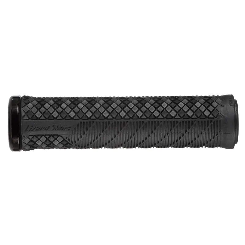 Grip vélo Charger Evo verrouillable noir - Fixation stable sans glissement - LIZARD SKINS