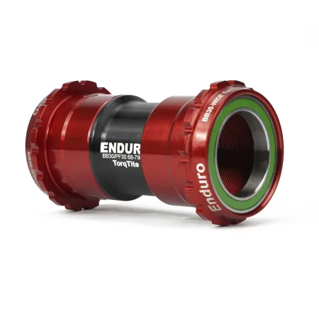 Boîtier de pédalier BB30 vers 30mm rouge - Roulement inox longue durée - ENDURO BEARINGS