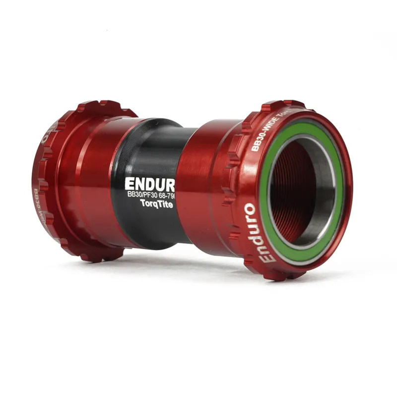 Boîtier de pédalier BB30 vers 30mm rouge - Roulement inox longue durée - ENDURO BEARINGS