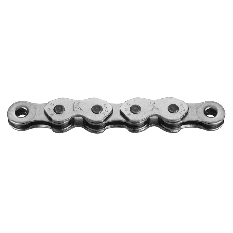 Chaine velo BMX fine argentee - Finition nickelee anti-corrosion - KMC