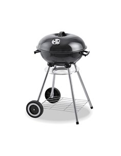 Barbecue Sur Pied En Métal Avec Housse Et Roues Ø44x70cm. Couleur Noir Edm - Equipe Ton camping-car - 8718158390219