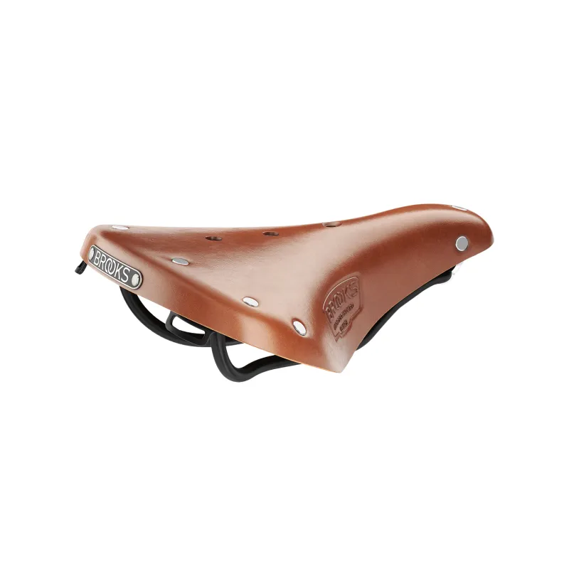 Selle vélo cuir courte miel - Confort cycliste route classique - BROOKS
