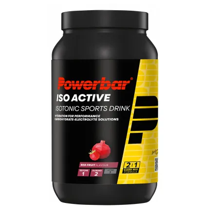 Boisson isotonique cyclisme fruits rouges grand format - Hydratation longue duree en effort - POWERBAR