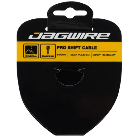 Câble de dérailleur vélo inox poli - Glisse extra fluide compatible SRAM/Shimano - JAGWIRE