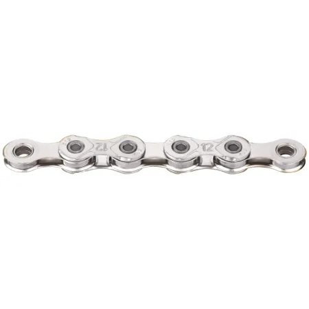 Chaine velo 12 vitesses ciree argentee - Finition nickelee anti-corrosion - KMC