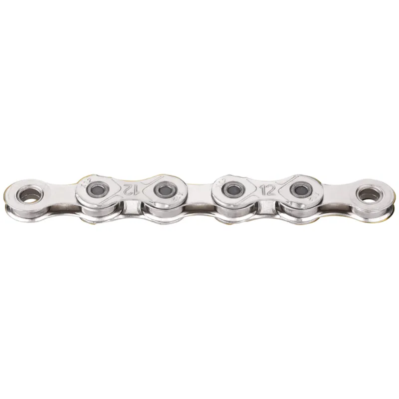 Chaine velo 12 vitesses ciree argentee - Finition nickelee anti-corrosion - KMC