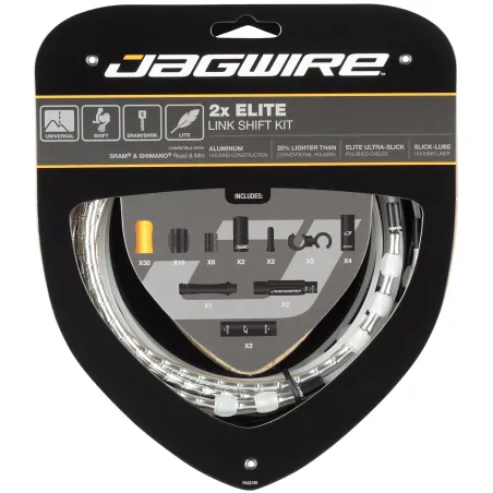 Kit câble et gaine articulée dérailleur double plateau - Précision de passage - JAGWIRE
