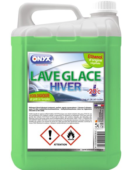 Liquide Lave-glace hiver - 20°écologique - ONYX - Equipe Ton camping-car