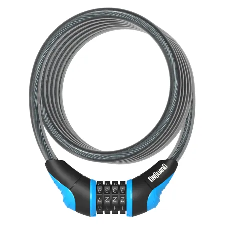Antivol spirale combinaison vélo bleu 180cm - Verrouillage sans cle a code - ONGUARD