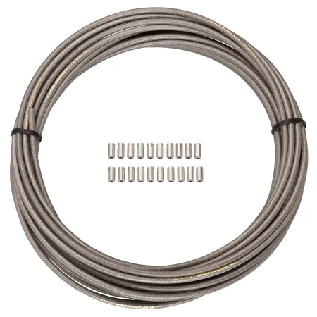Gaine de frein vélo lubrifiée 5mm - Bobine 10m titane - JAGWIRE