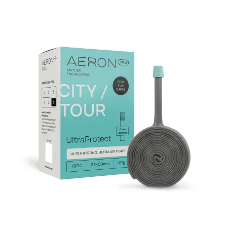 Chambre à air TPU vélo urbain et voyage 700C - Protection renforcée valve auto - AERON TPU