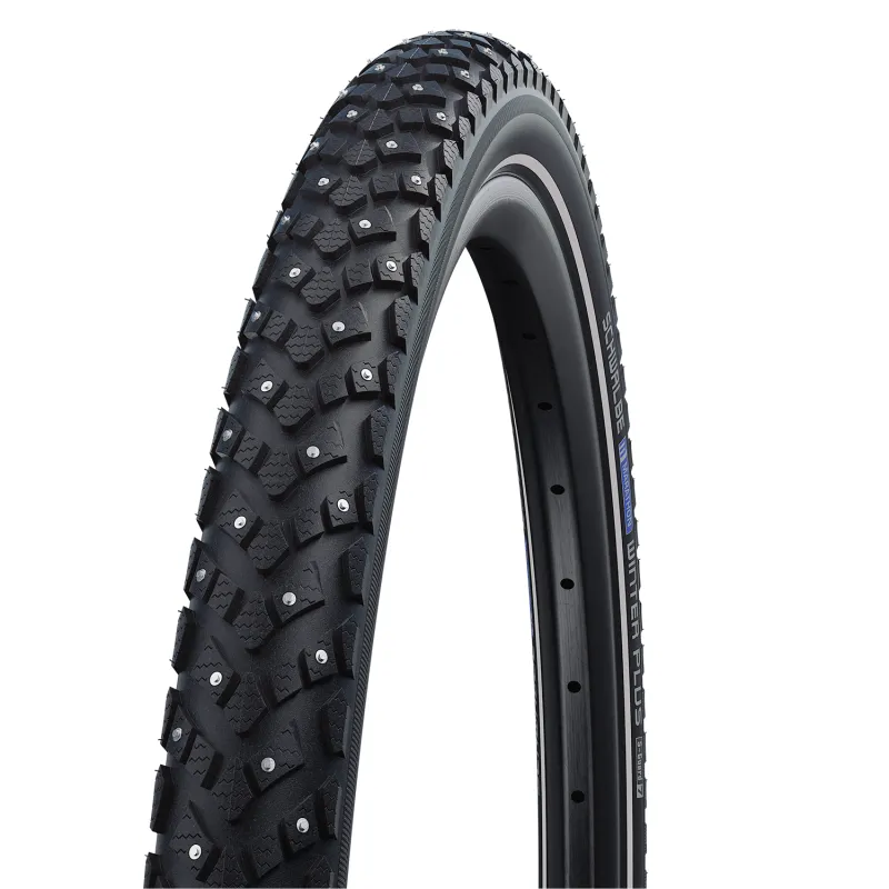 Pneu vélo hiver filaire 26 pouces Marathon Winter - Adhérence sur sol froid et visibilité - SCHWALBE