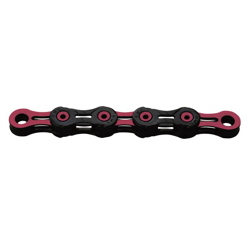 Chaine velo 11 vitesses ciree noir/rose - Revetement DLC durable - KMC