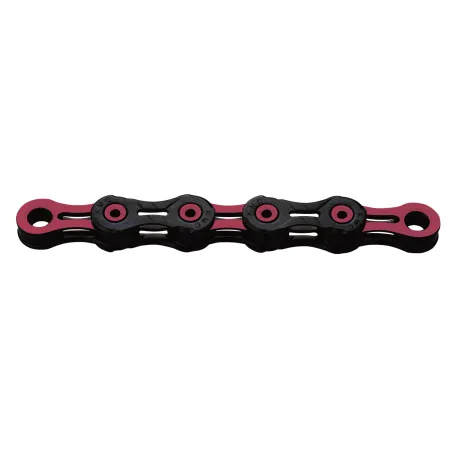Chaine velo 11 vitesses ciree noir/rose - Revetement DLC durable - KMC