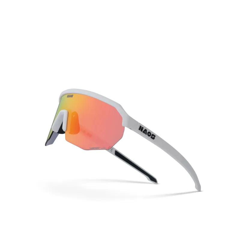 Lunettes de vélo Helbo photochromiques blanc mat - Adaptation automatique luminosité - NAOS