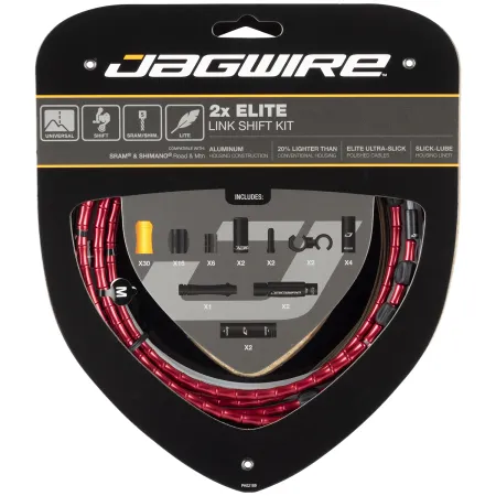 Kit câble et gaine articulée dérailleur double plateau - Précision de passage - JAGWIRE