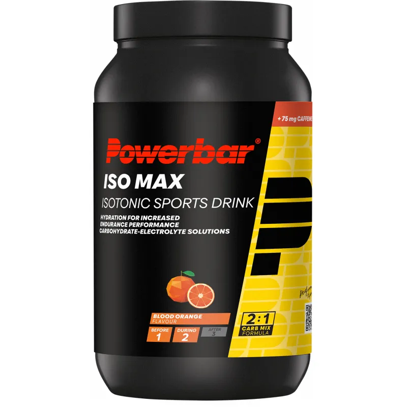 Boisson isotonique cyclisme orange sanguine cafeine - Hydratation et energie longue duree - POWERBAR