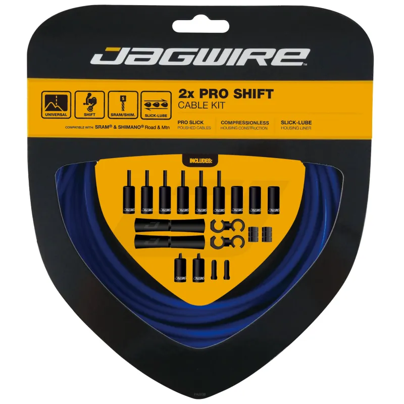 Kit de câbles de dérailleur vélo double - Gaine et câble haute performance - JAGWIRE