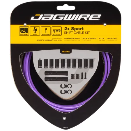 Kit câble et gaine de dérailleur double plateau - Passage de vitesses fluide - JAGWIRE