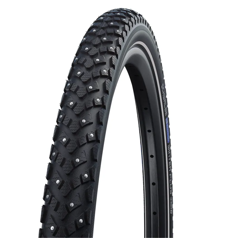 Pneu vélo hiver filaire 26 pouces Marathon Winter - Adhérence sur sol froid et visibilité - SCHWALBE